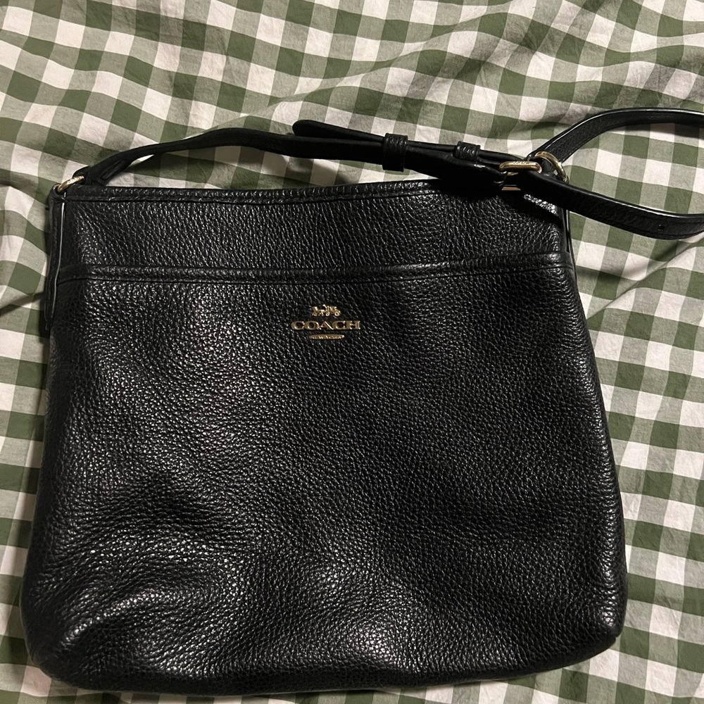 Coach Black Leather Crossbody Bag